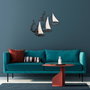 Wallity Kadırga Escultura de Pared de Metal Multicolor